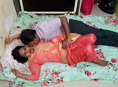 Indian Housewife Shabnam Aunty In Red Nighty Waiting For You